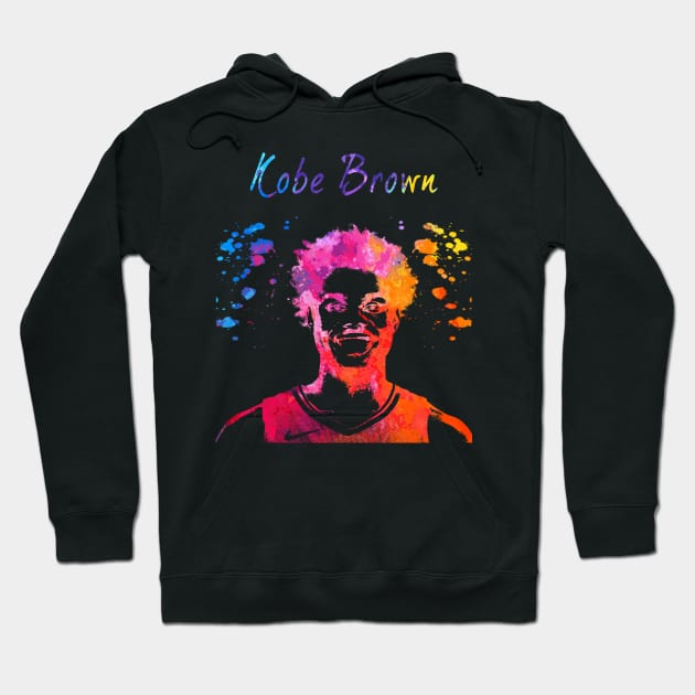 Kobe Brown Hoodie by Moreno Art